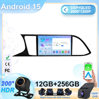 Android 15 wireless CarPlayNo 2 din 2din DVDfor Seat Leon MK3 2012 - 2018  Android Auto GPS Navigation  QLED Screen Dash Cam