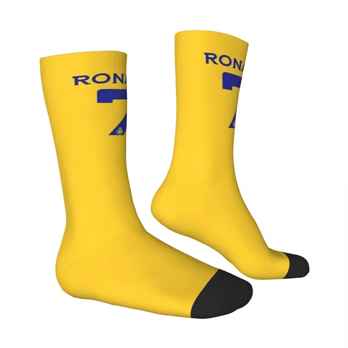 Ronaldos 7 Al Stockings Nassr Football Club Design Trendy Socks Spring Non Slip Socks Women Men Cycling High Quality Socks