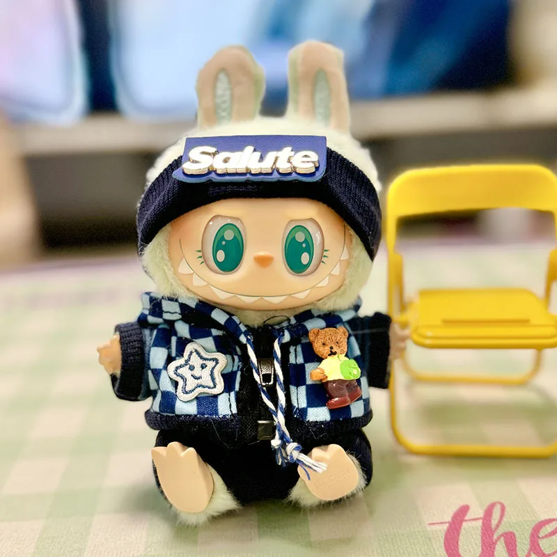 小さな人形の服,17cm,アクセサリー,韓国のkpop exo labubu idol v1 v2,赤ちゃんの流行のセーター,服