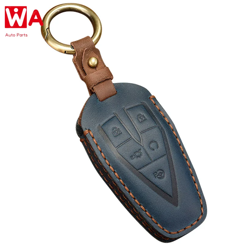 

Leather Car Remote FOB Key Cover Case For Changan CS35PLUS CS55PLUS CS75PLUS 2019 2020 2021