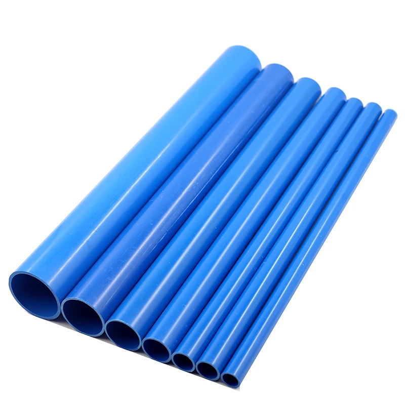O.D 16~110mm Blue PVC Pipe 50cm length Aquarium Fish Tank Watering Supply Garden Irrigation Fittings Planting Frame Water Tube