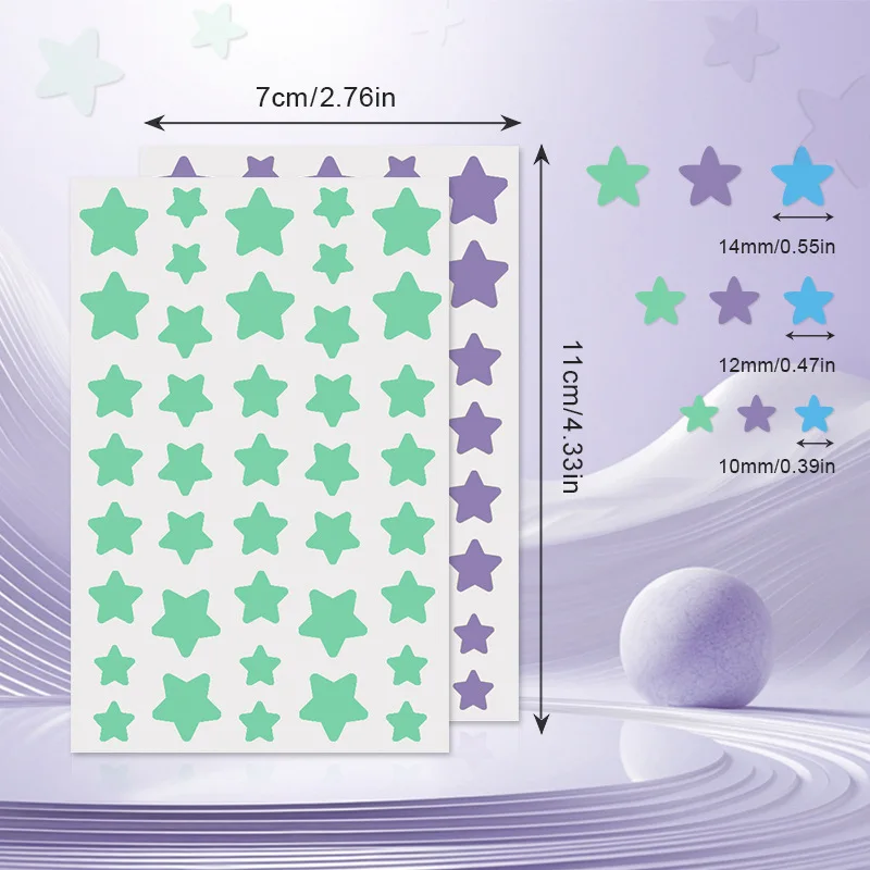7/10/14 個カラフルなスターにきびパッチ改善女性の肌ハイドロコロイドにきびツール目に見えないにきびカバーにきびパッチスキンケアツール
