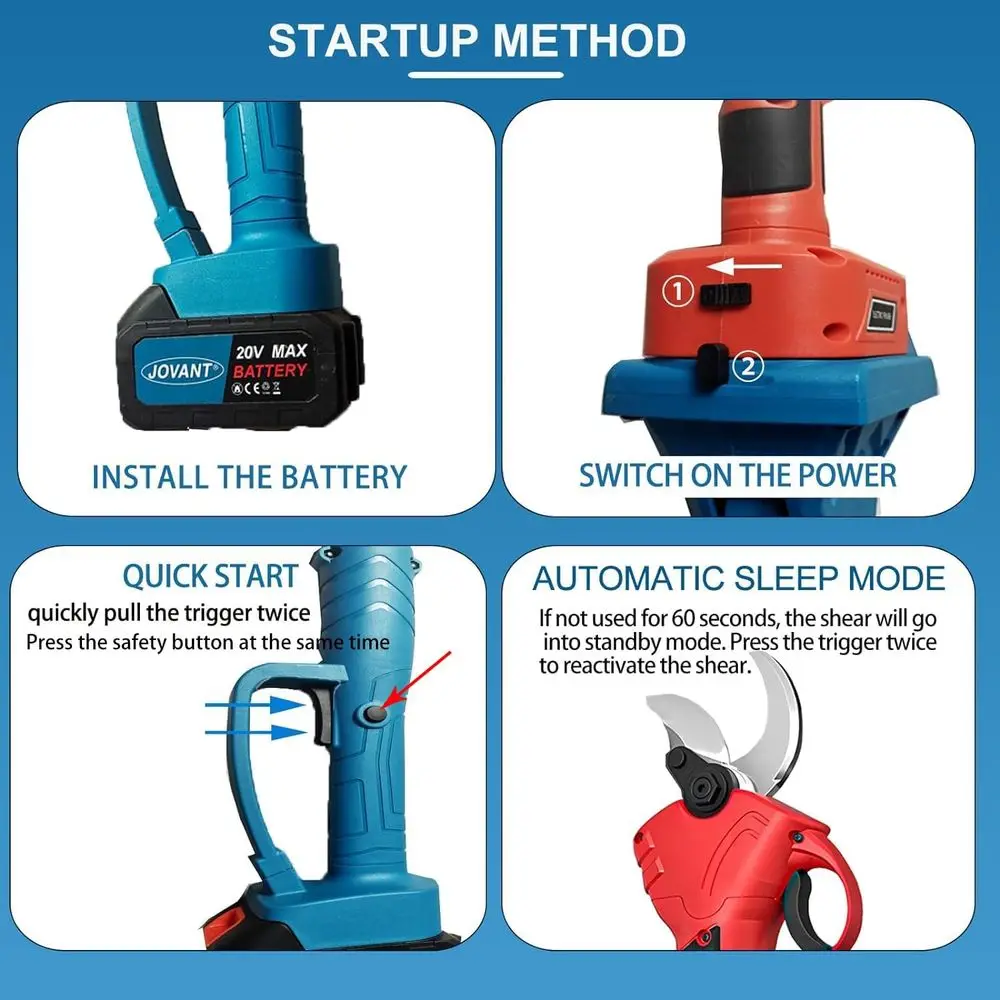Sécateur électrique 2 en 1 sans fil avec poteau, sécateur sans fil 20 V, sécateur à piles 4,0 Ah, 9,3 pieds vers le haut
