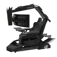 LED Computer esports Gaming Racing Cockpit  Chair For Three Monitors pc  Gamer   