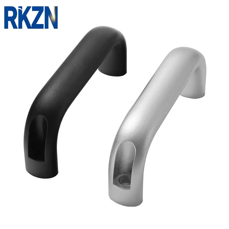 Solid Aluminum U Handle, CNC Lathe Machining Center Pull Grip, Sheet Metal Electrical Cabinet Door Handle With Silver Screws