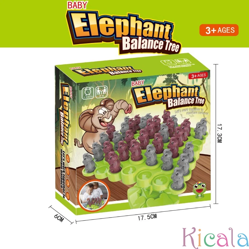 Olifant Balans Boom Educatieve Ouder-Kind Interactie Tafelspel Speelgoed Montessori Wiskunde Speelgoedbalanceerbord Puzzel Voor Kinderen