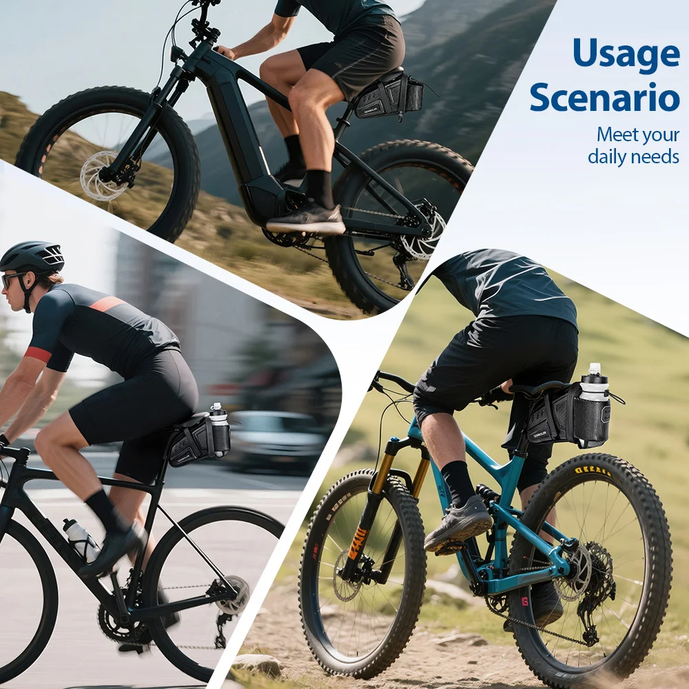 NEUE Wasserdichte Fahrradsatteltasche MTB Rennrad-Satteltaschen Fahrrad-Wasserflaschentasche Werkzeughaltertasche MTB-Zubehör – Detail 1