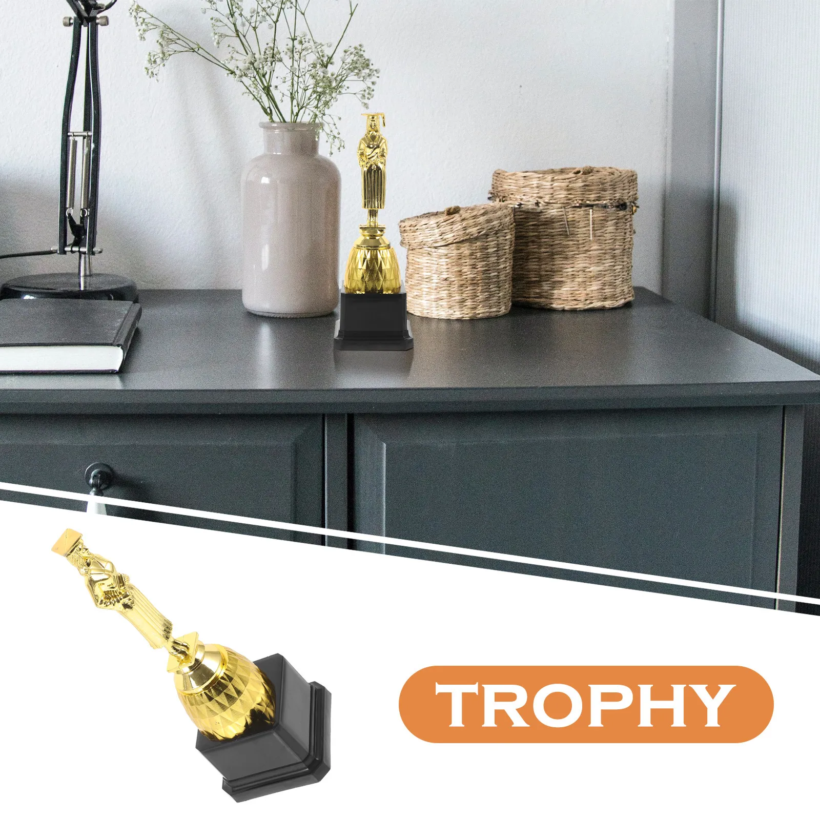 Doctor Trophy Decorative Graduation Reward Small Plastic Trophy Perfect Graduation Party Ornament Souvenir Awards and Trophies