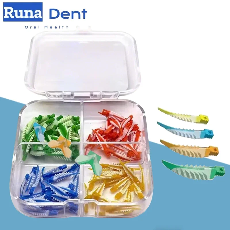 100Pcs/Box Dental Composite Wedges Kit Autoclavable Silicone Wedges Matrix System Disposable Interdental Lab Supply