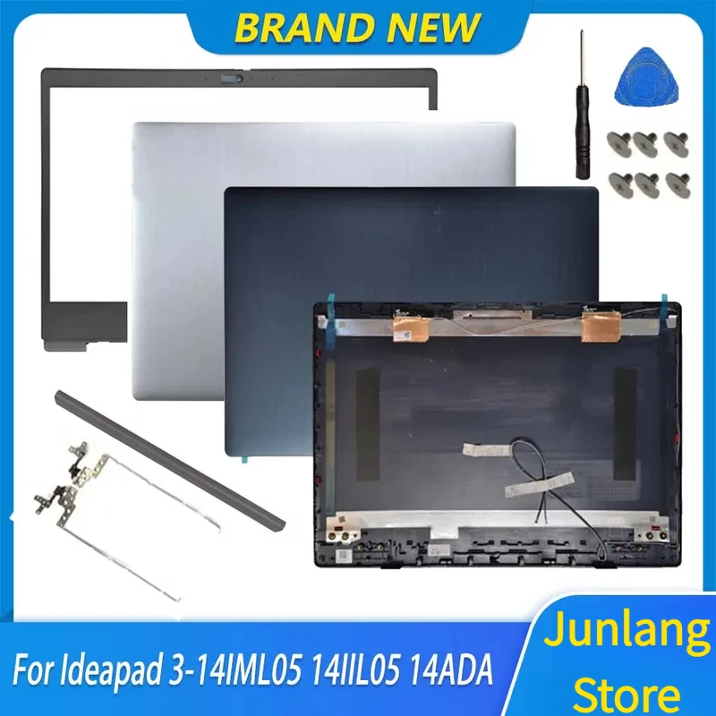 For Ideapad 3-14IML05 14IIL05 14ADA05 14ARE05 14S-IIL IML LCD Screen Back Cover Front Bezel Hinges Palmrest Lower Bottom Case