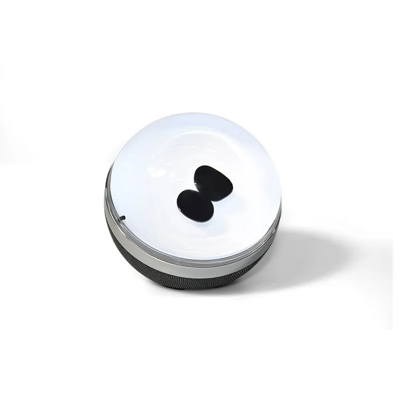 Creative Portable Fabric Wrapped Round Ball Ferrofluid Rhythm Lamp Magnetic Music Visualizer Ambient Night Light Desktop Decor