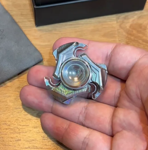 Used EDC Good Bean EDC Colorful Stress Relief Toy Haptic Spinner Fingertip Gyroscope Decompression Toys For Adult