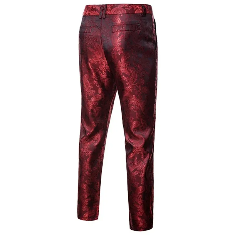 2025 New Men's Jacquard Thin Suit Pants, Suitable for Weddings, Dances, and Party Events