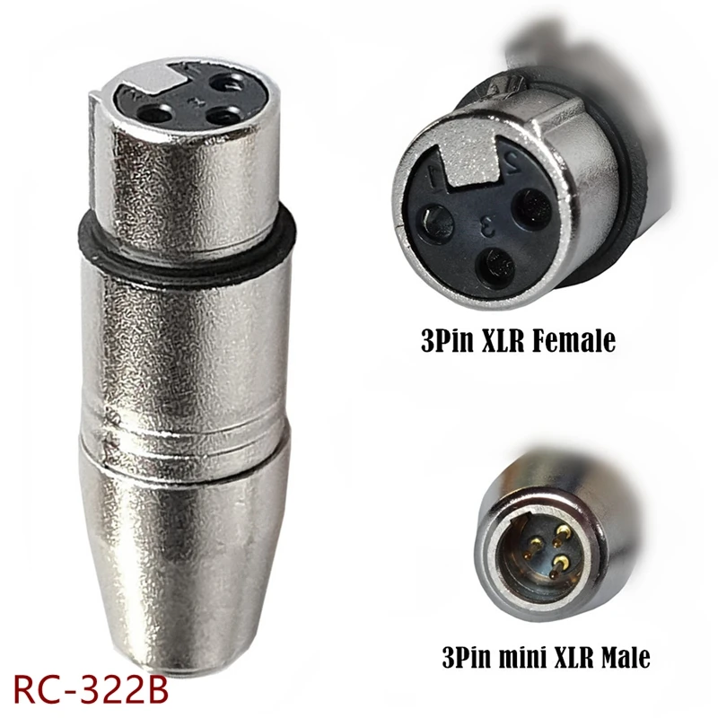 Mini Male XLR 3PIN To XLR Female Audio Connector Cable Adapter 3 Pin XLR To Mini 3 Pin XLR Microphone Mixer Recorder Sound Card