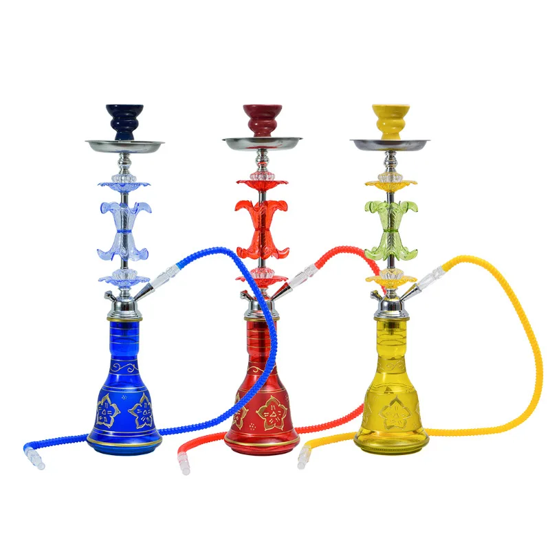 Single Tube Shisha Hookah Multi Color Shisha Hookah For Bar Lounge Flower Decoration Hookah Bulk Price