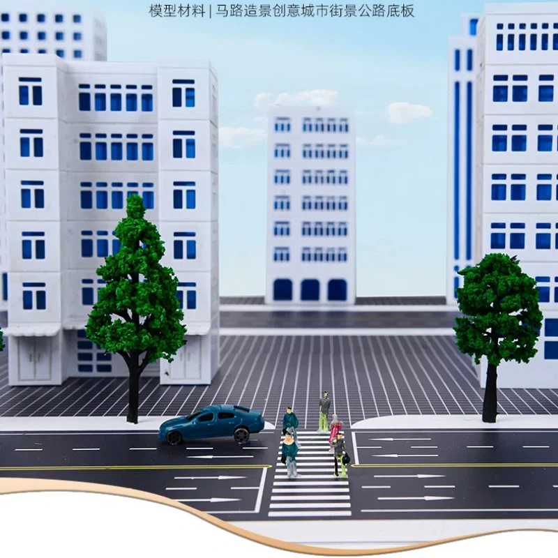 PVC Sheet 1:150 Miniature City Street Scenery Traffic Route Road Scene Material Model Building Landscape Construction Material