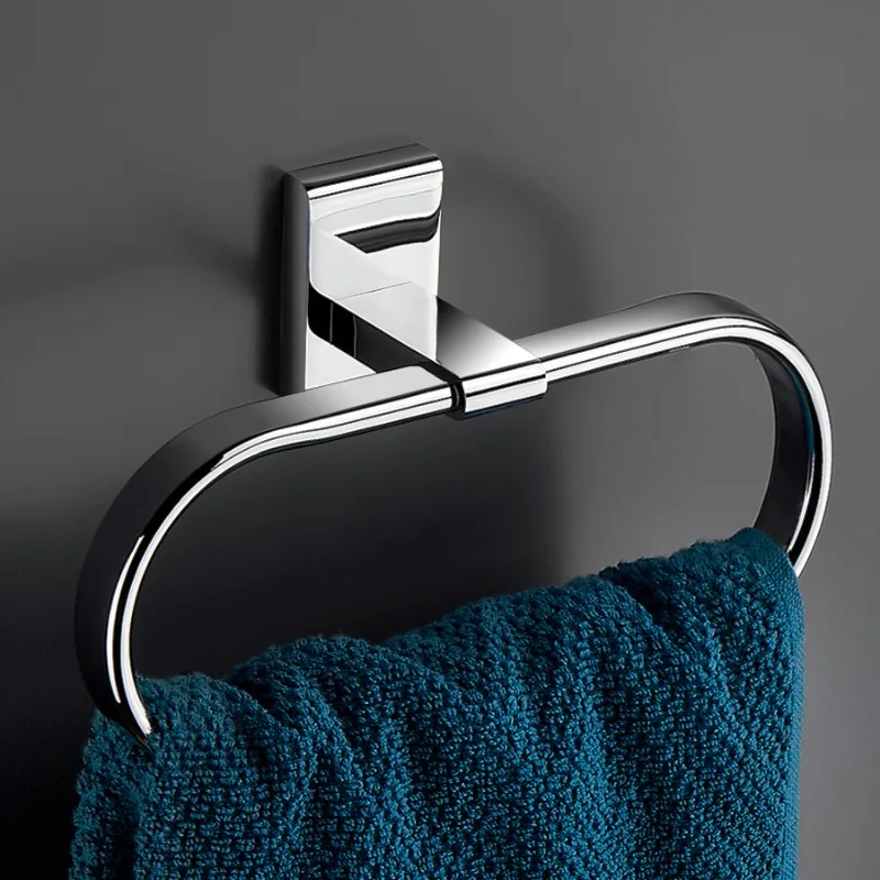Floating Wall Towel Ring Copper Towels Rings Luxury Towel Holder Modern Towels Holders Without Drilling Bathrooms Accessories