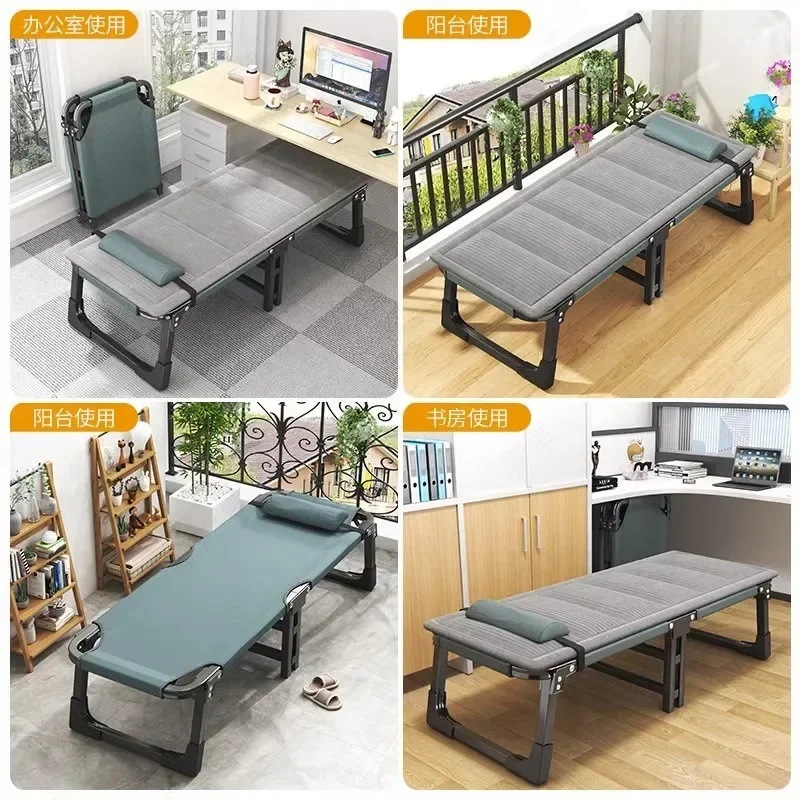 Reinforced Siesta Bed Single Folding Office Siesta Artifact Escort Simple Outdoor Portable Army Bed