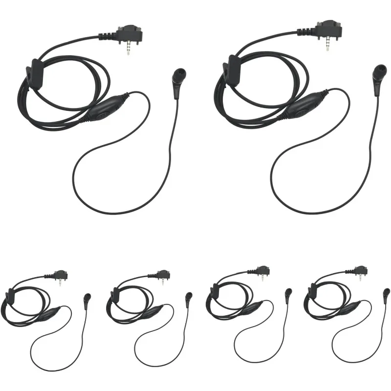 2 Way Radio Earpiece with PTT Mic for Motorola Yaesu Vertex Standard VX-261 EVX-261 EVX-531 EVX-534, Walkie Talkies Speaker Micr