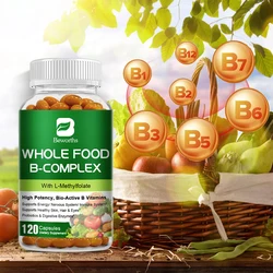 BEWORTH Vitamin B Complex Capsule B1 B2 B3 B5 B6 B7 B12 Anti Fatigue Liver Detoxification Skin Care Daily Nutritional Supplement