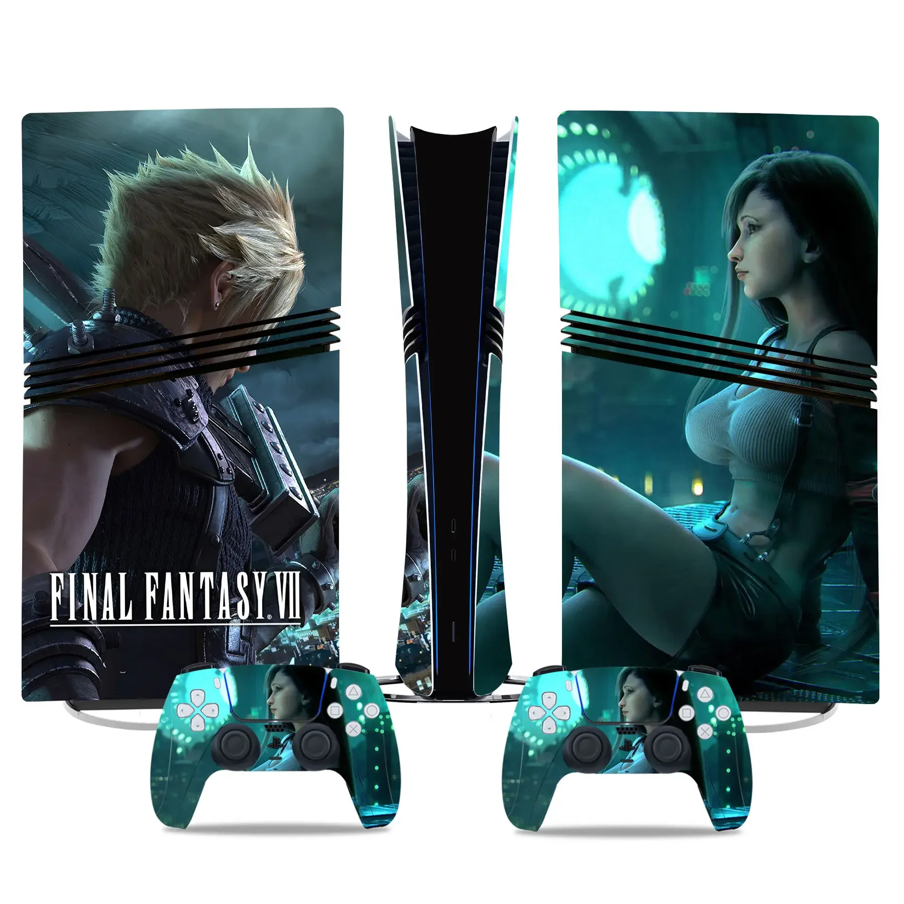 final fantasy VII Customized PS5 pro digital Vinyl Skins Stickers PS5 pro digital Controller Console skin stickers