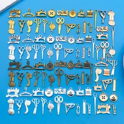 20/100pcs mixed zinc alloy sewing machine series, fashionable jewelry necklace making DIY craft Halloween Christmas accessories