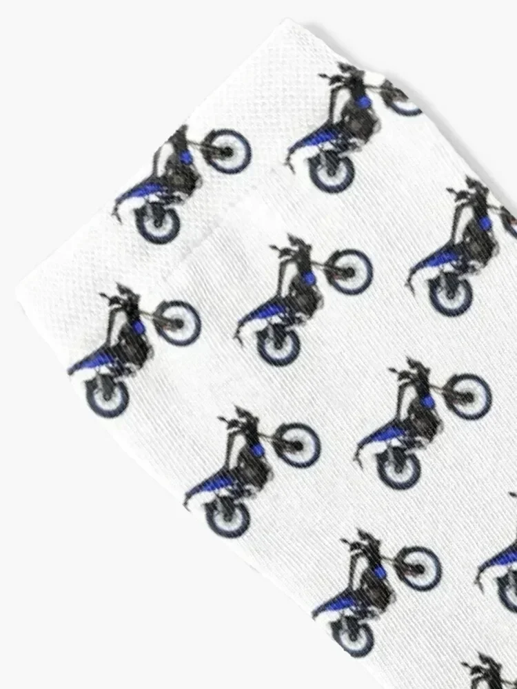 Adventure Motorcycle Bike Custom Vector Artwork Blue & Black Socks crazy halloween Woman Socks Men's