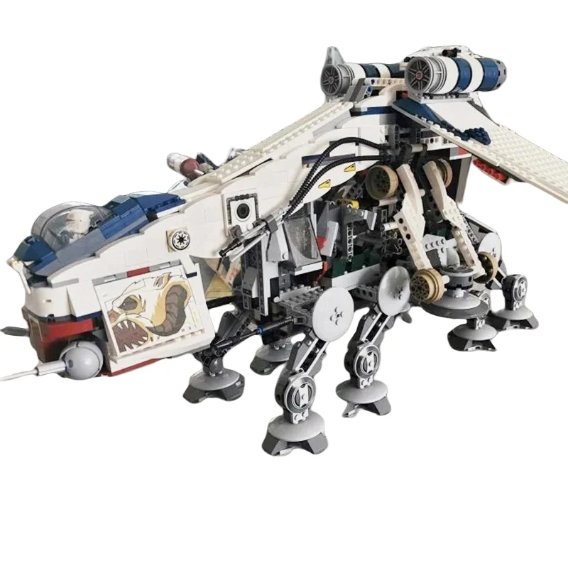 ألعاب ساخنة 1758 قطعة جمهورية دروبشيب مع AT-OT ووكر كتل الطوب نموذج متوافق 10195 ألعاب عيد الميلاد هدايا 05053