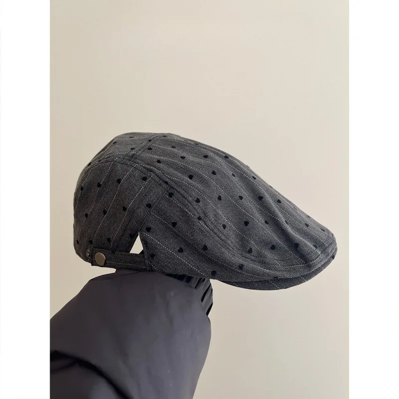 Daily Wear Love Forward Hat Spring-Autumn Vintage Artistic Small-Scale Beret Trendy Baseball Cap Painter's Hat Sun Protection