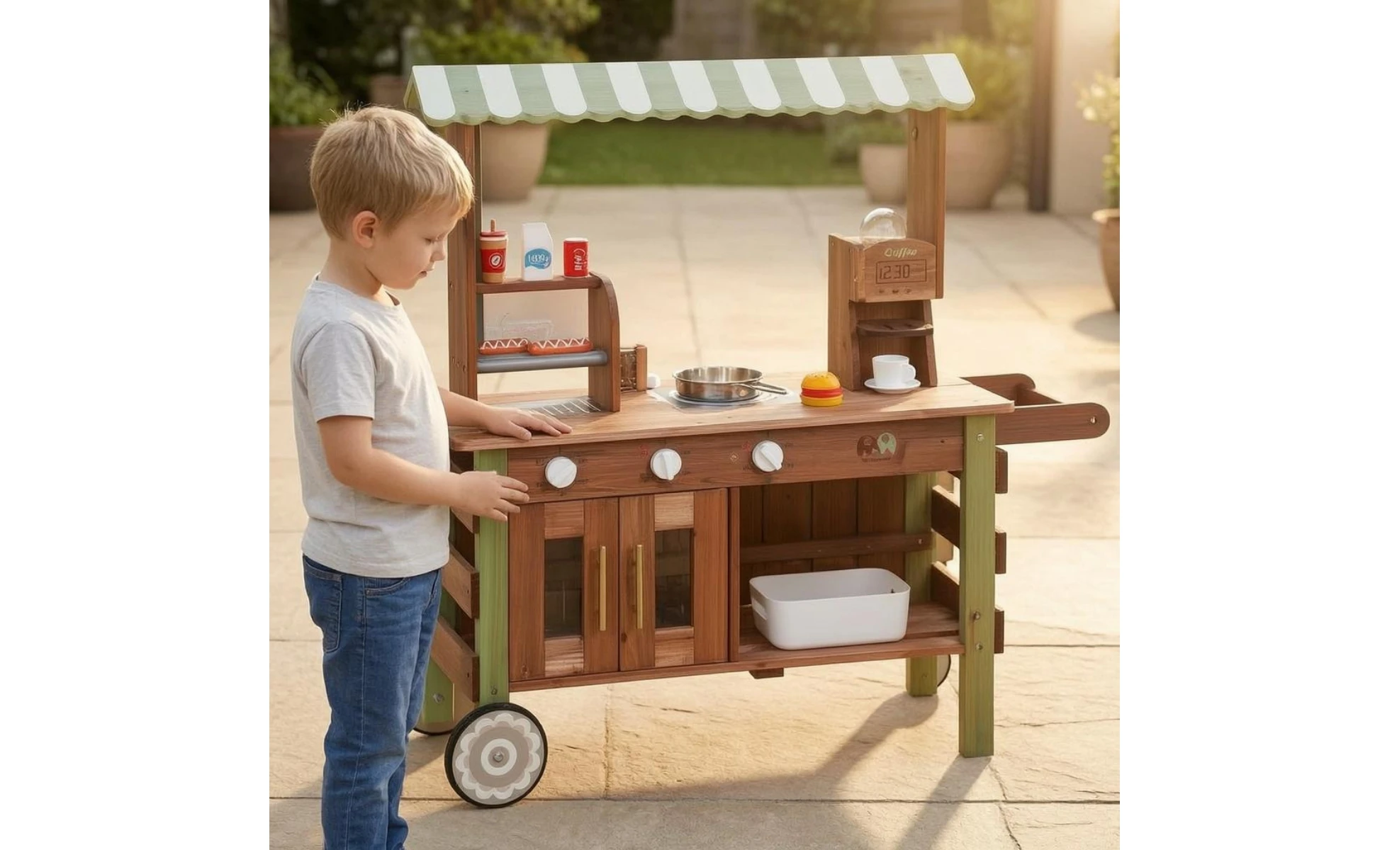Wooden Market Stand Storage Shelves Children's Market Stand Grocery Store Playset Imagination Wooden Market Stand Storage Shelves Children's Market Stand Grocery Store Playset Imagination