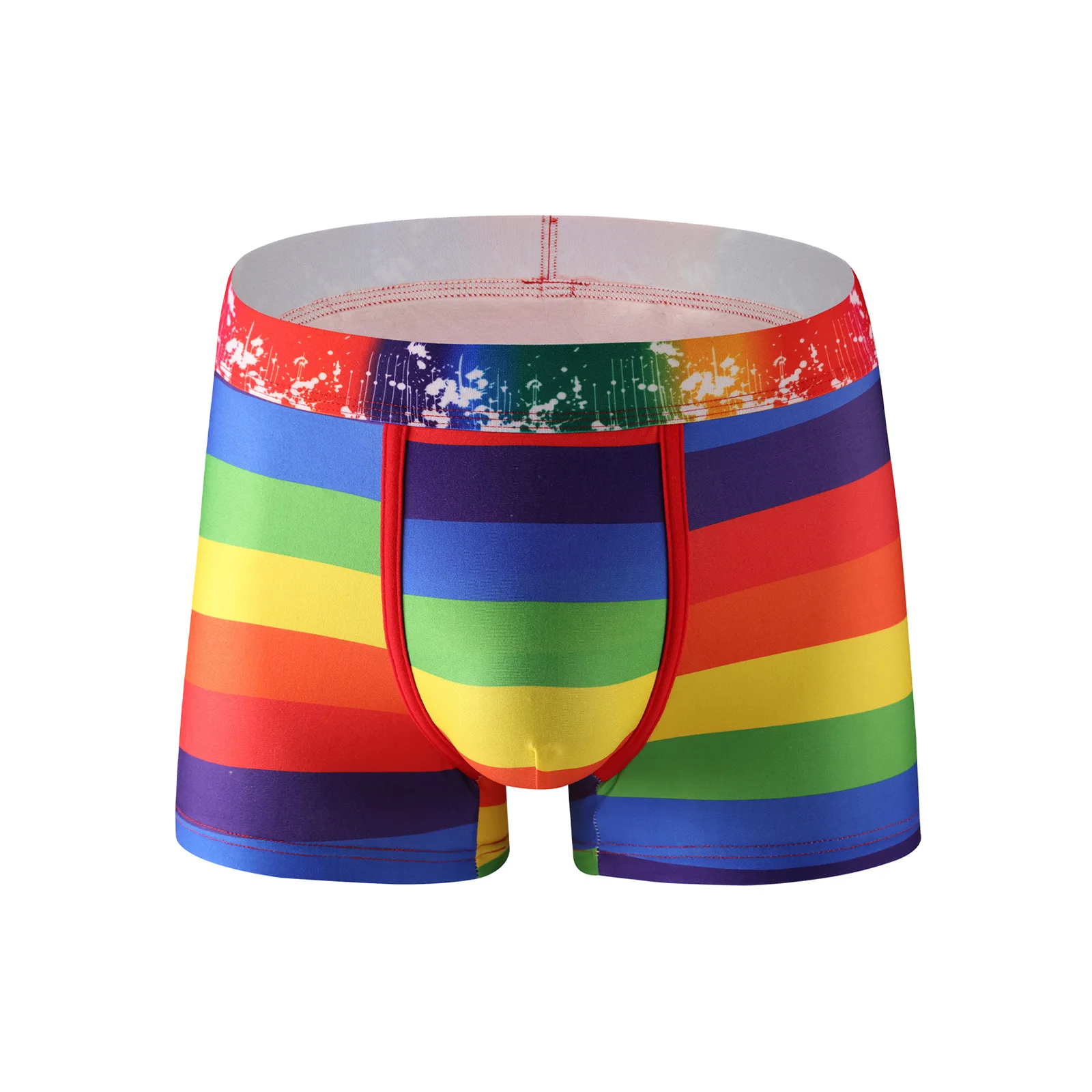 Men sexy Trunks For Rainbow Boxers Breathable Quick-drying Beach Shorts Underwear U-convex Panties Men Underpants Daily Wear