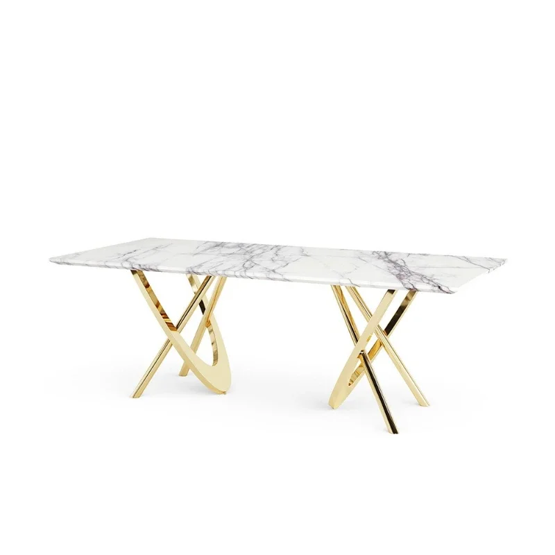 

Microcrystalline stone dining table, high-end villa large flat floor, restaurant table