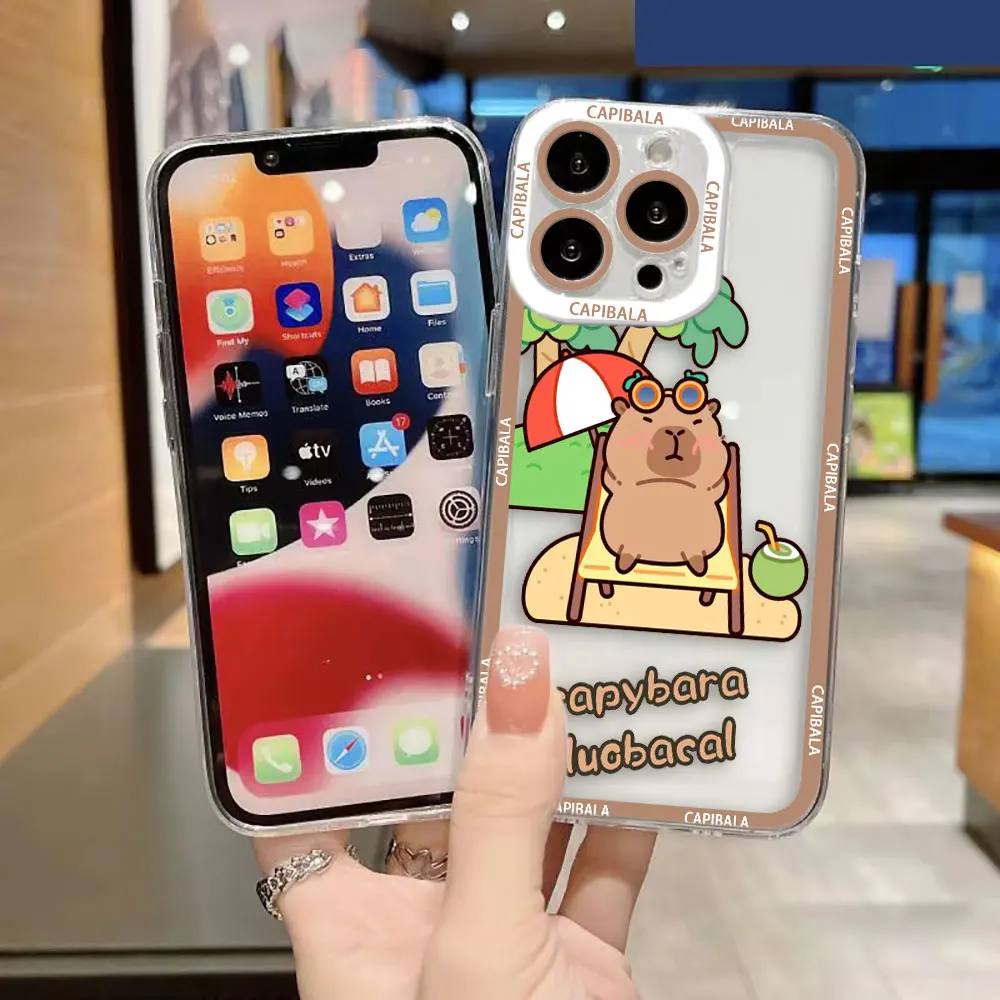 Cute Capibara Kapibara Cover Angel Eyes Phone Case For Samsung A03 A04 A05 A05S A11 S10 S20 S21 S22 S23 FE PLUS ULTRA 5G Case