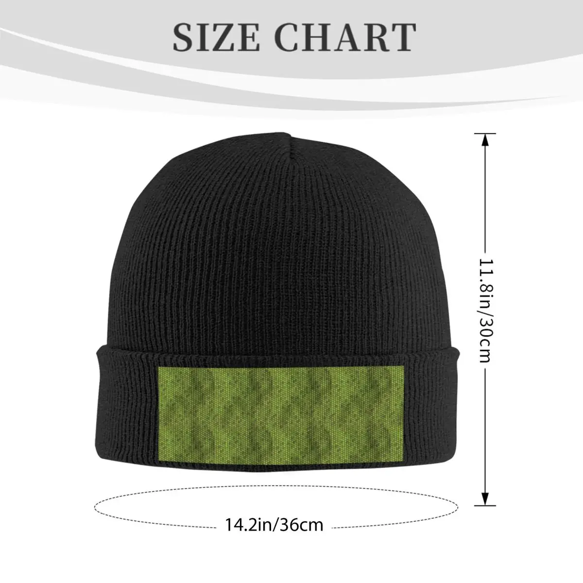 Green Lizard Skin Pattern Design Warm Knitted Cap Fashion Bonnet Hat Autumn Winter Outdoor Beanies Hats for Men Women Adult