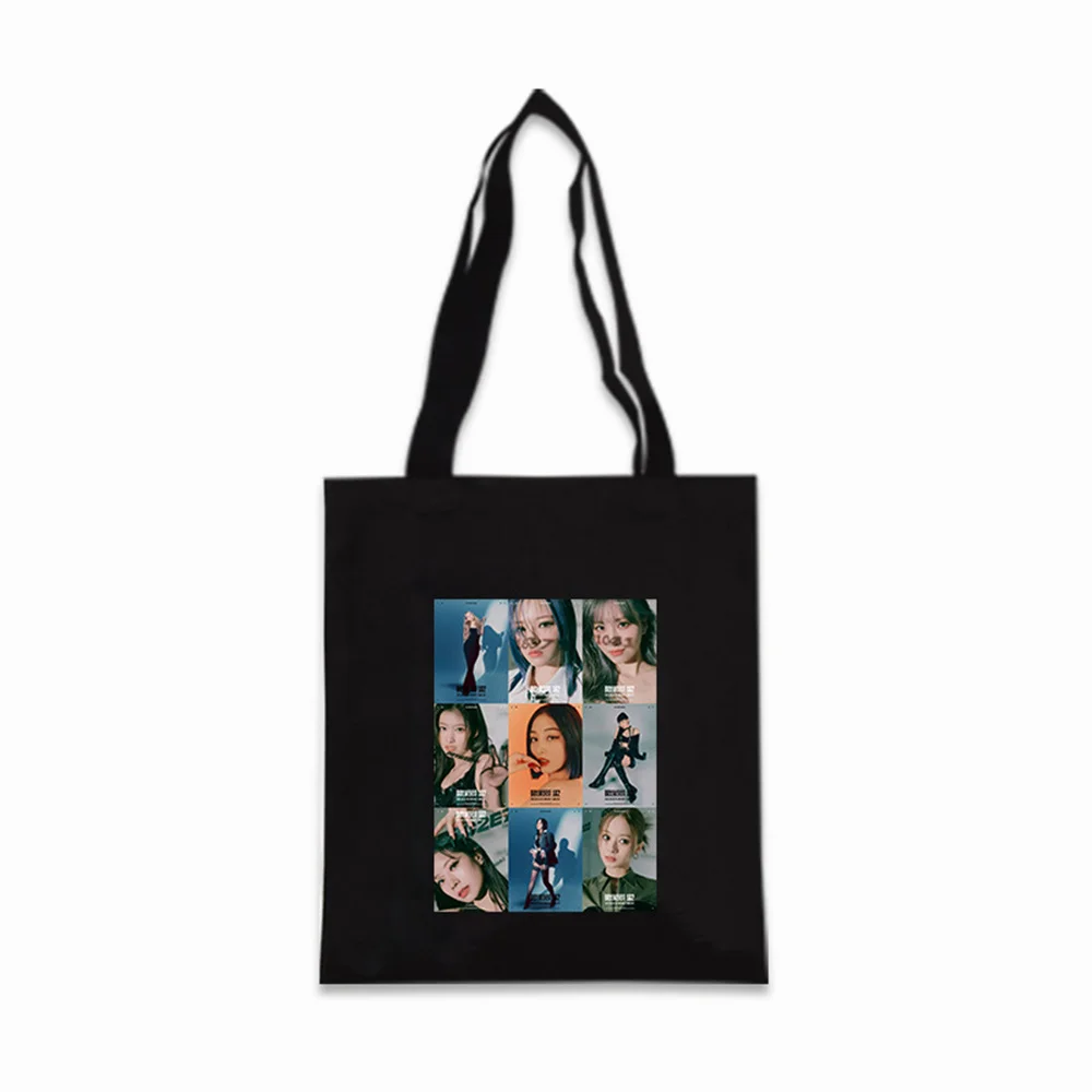 KPOP TWICE better 1 y 2 Album bolso de lona impreso, bolso de hombro, bolsa de compras, Nayeon, Jeongyeon, Momo, regalo, colección de fanáticos