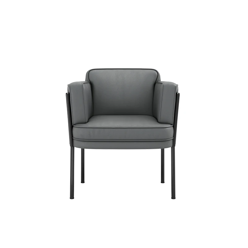 

Italian minimalist leather dining chair