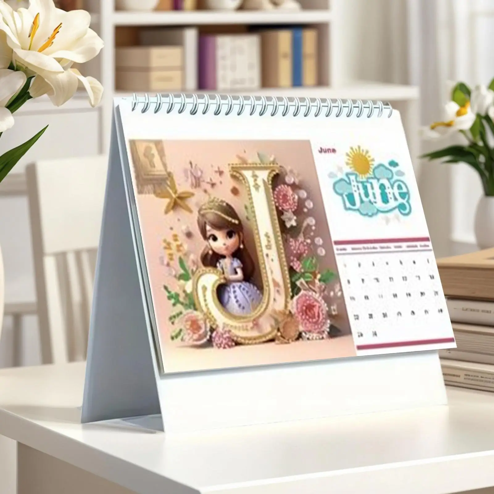 

Calendar For Desk 2026 Calendars Rhinestone Painting Table Decor Monthly Planner Home Decor For Apartment Dorm Office Living