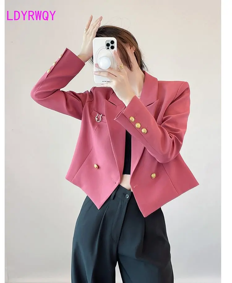 

2023 Red Short Suit Coat Women's Autumn New Commuter