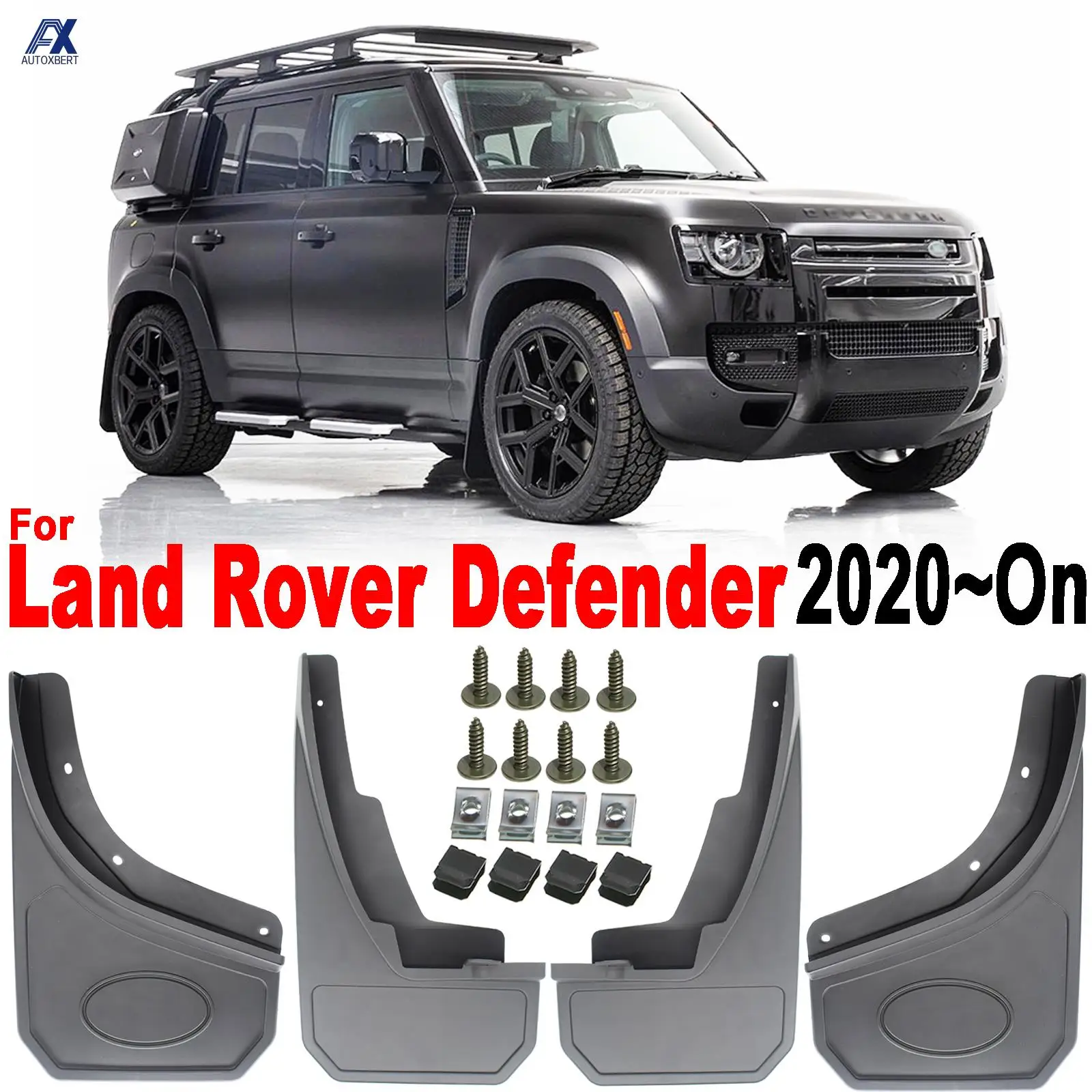 4Pcs Set Mud Flaps Splash Guards Mudguards Guard Car Fender Protection Body Kit For Land Rover Defender L663 Cover Accessories