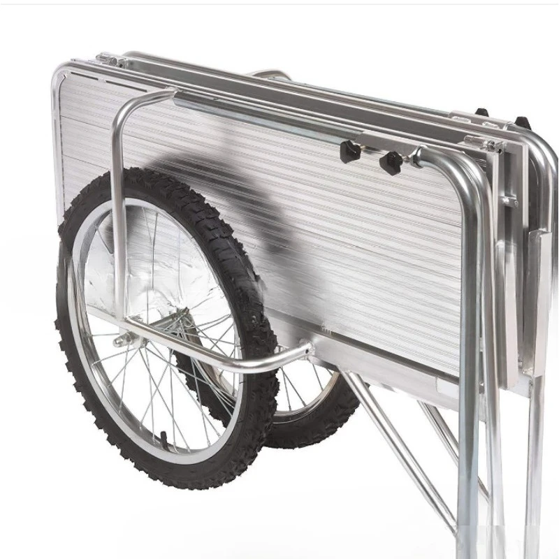 Folding aluminum carts, potted plant transportation turnover carts, display flower carts