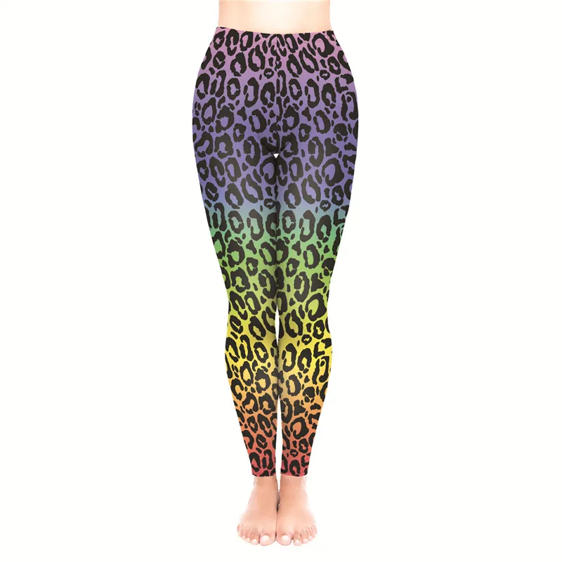 DeanFire Comfortable Rainbow Panther Print Fitness Leggins Sexy Silm Pants Ankle Length Women Leggings