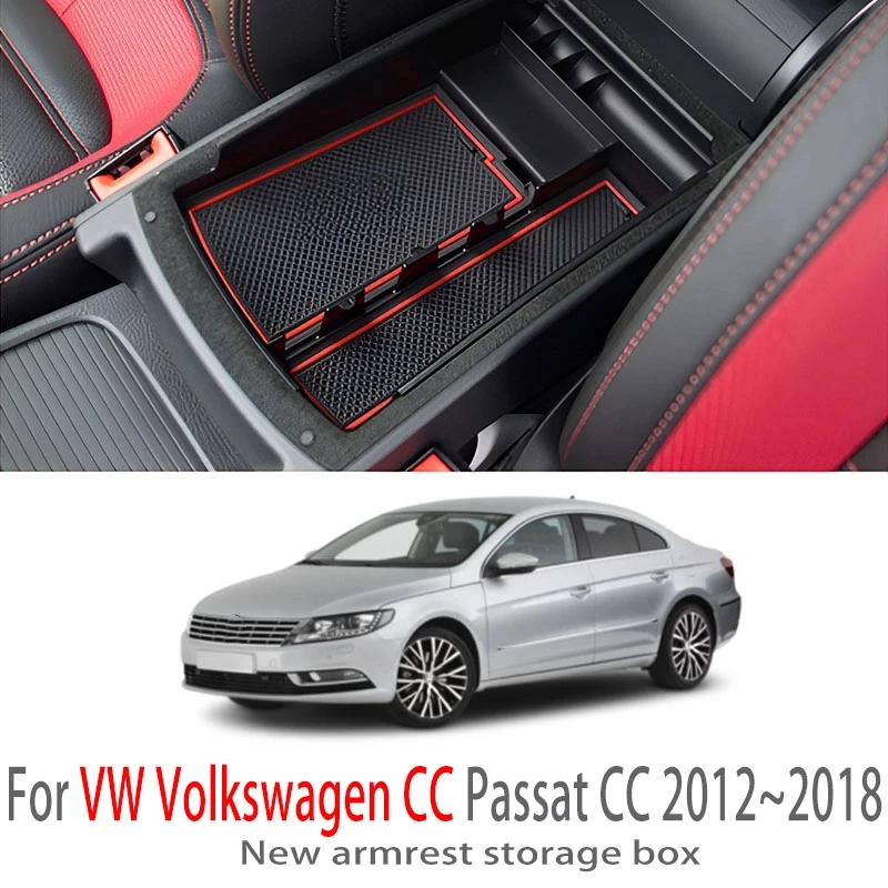 

Car Accessories For VW Volkswagen CC Passat CC 2012~2018 2015 Center Console Armrest Storage Box Multifunctional Interior Parts
