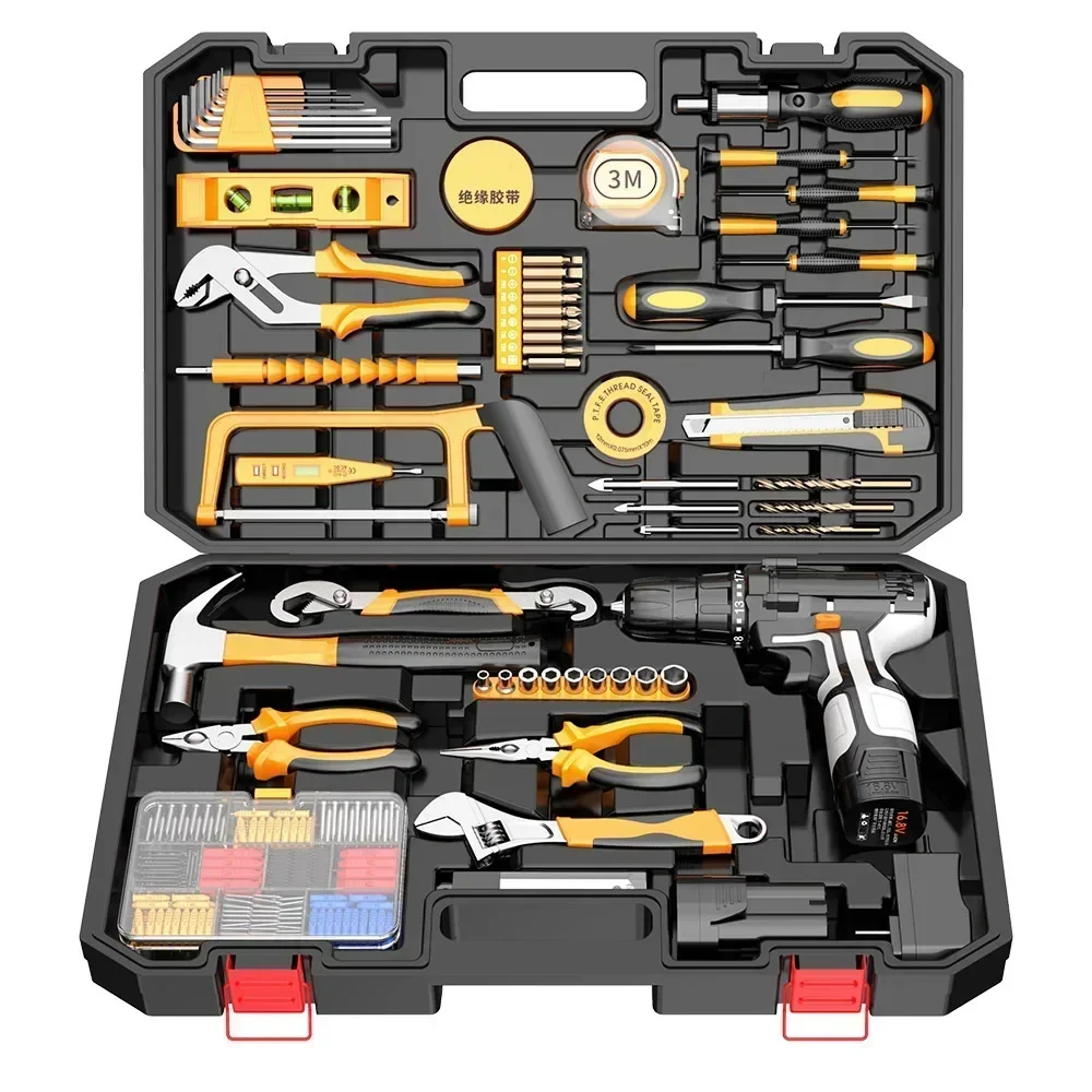 New arrivals Multifunctional household tool kit craftsman mechanic cordless power drill combo kit woodworking tool set