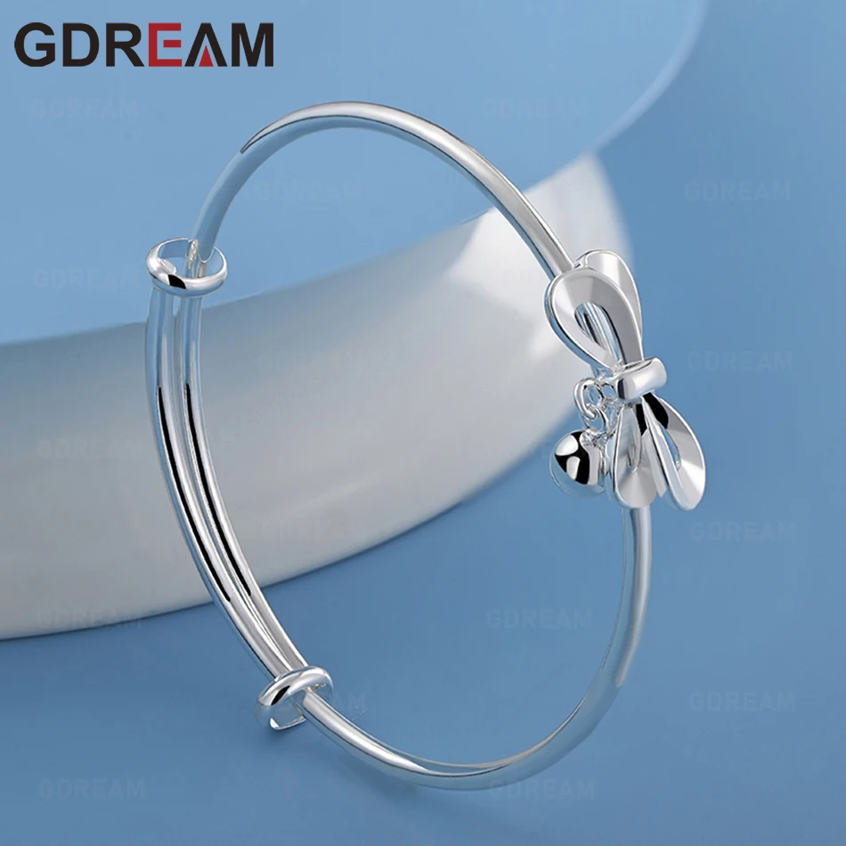 

GDREAM 925 Sterling Silver Bow And Bell Bracelet - Sweet, Stylish, And Youthful Jewelry For Women