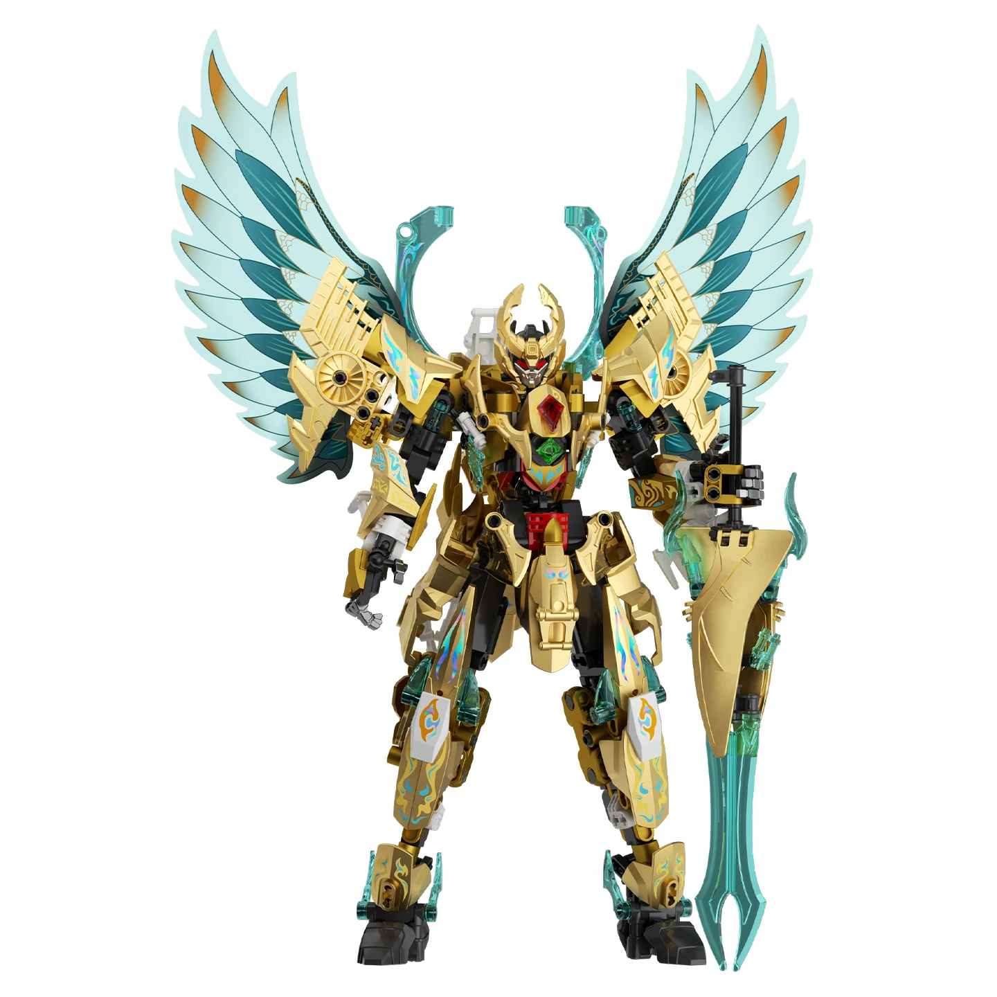 F5-A0018 Conjunto de blocos de construção de robô transformador, brinquedo de montagem Mecha, ornamento de mesa, brinquedo educativo, presente de aniversário para meninos