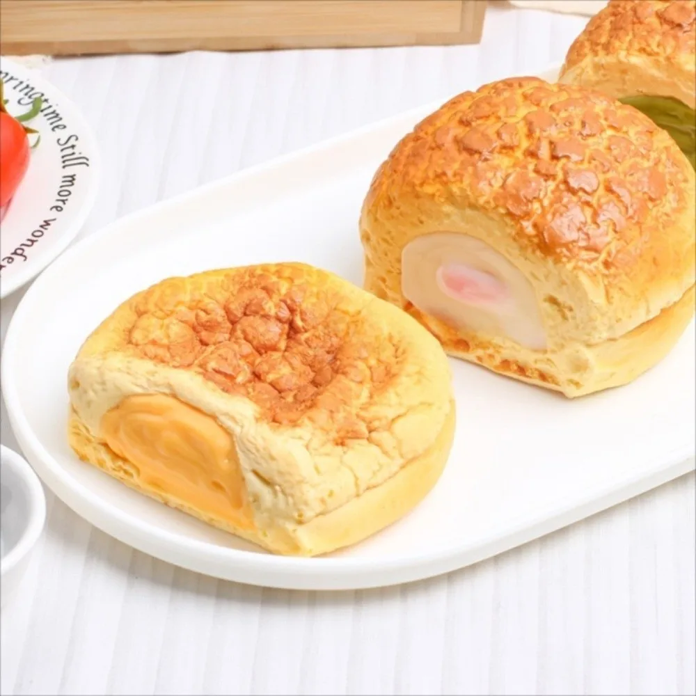Realistic Simulation Bread Slow Rebound Bread Stress Relief Window Decoration Simulation Puffs Color Puffs Sandwich Puffs Bread