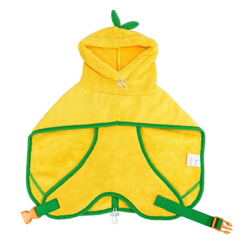 Bathrobe for Dogs Super Absorbent Fast Drying Hooded Cute Pet Bathrobe Towel for Cats Dogs Adjustable Microfiber Coat Corgi Pugs