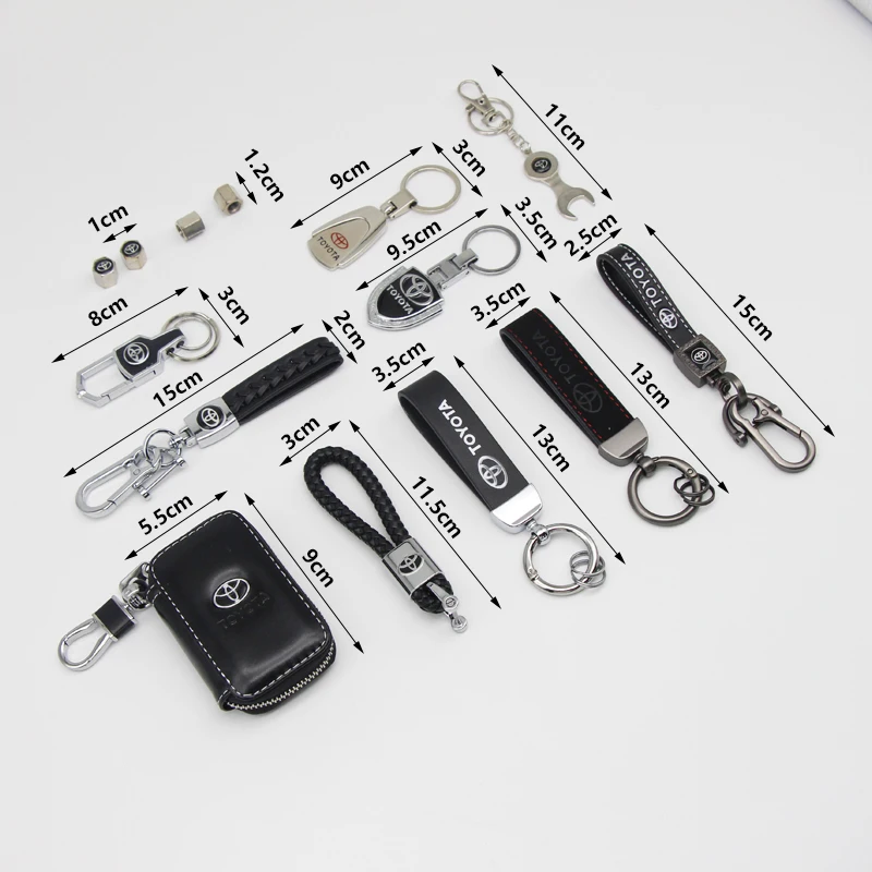 1 قطعة سيارة ميدالية مفاتيح معدنية الجلود المفاتيح شعار مفتاح القضية الدائري لتويوتا TRD كورولا CHR يارس أوريس Rav4 هايلكس بريوس أفالون كراون