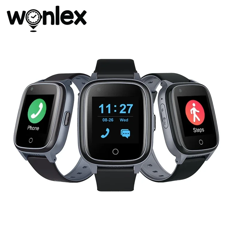 

Wonlex Smart Watches Aged GPS Location Tracker Sedentary Fall Alarm KT17S 4G Elderly Heart Rate Blood Measure Sound Guarding