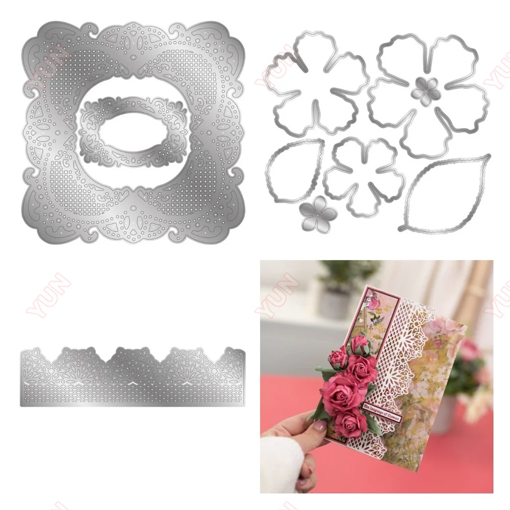 

Classic Rose Exquisite Lace Vintage Metal Cutting Dies Scrapbooking DIY Make Paper Card Embossing Handmade